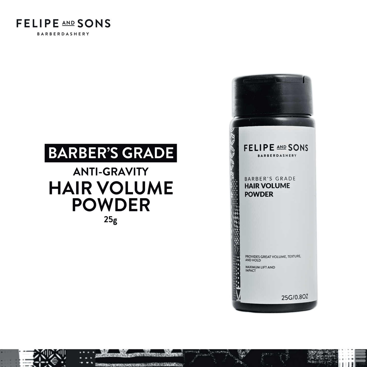 Felipe and Sons Barber's Grade Thickening and Anti-Gravity Volume Powder 25g