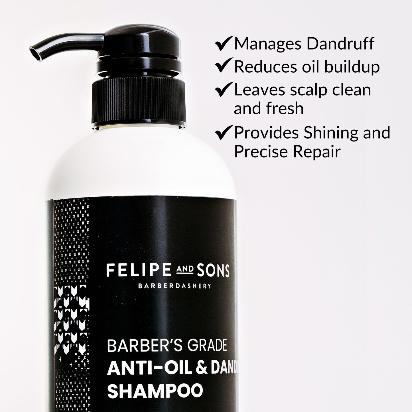 Felipe and Sons Barber’s Grade Anti-Oil and Anti-Dandruff Shampoo 730g