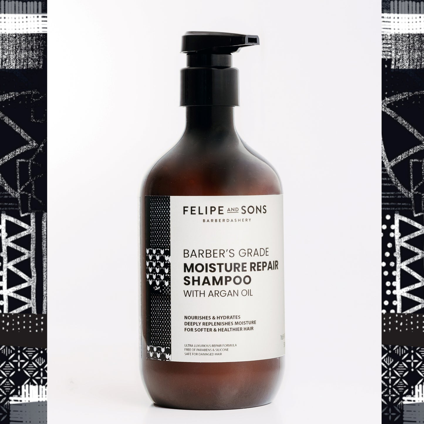 Felipe and Sons Barber’s Grade Moisture Repair Shampoo with Argan Oil 500mL