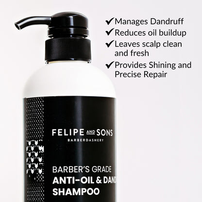 Felipe and Sons Barber’s Grade Anti-Oil and Anti-Dandruff Shampoo 730g