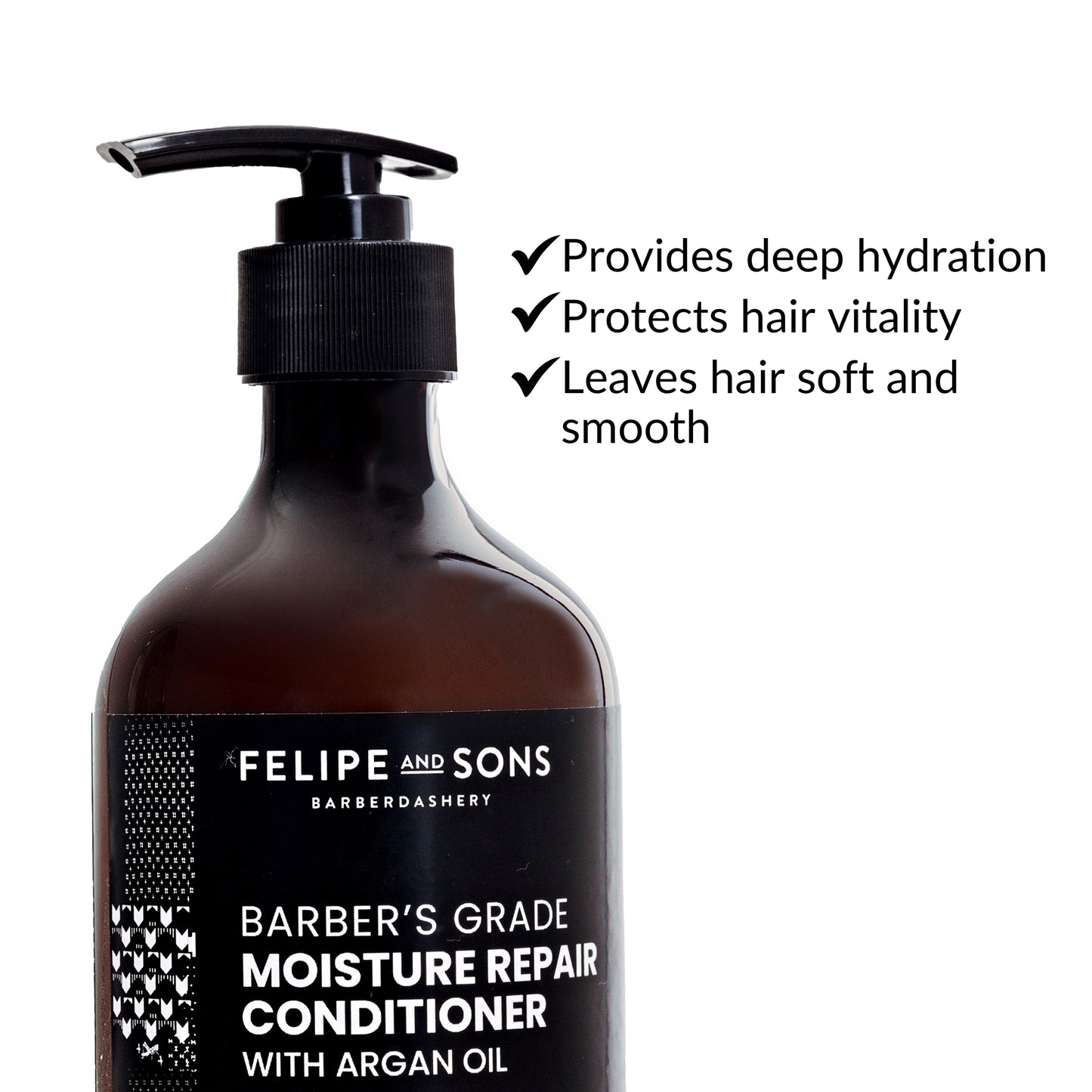 Felipe and Sons Barber’s Grade Moisture Repair Conditioner with Argan Oil 500mL